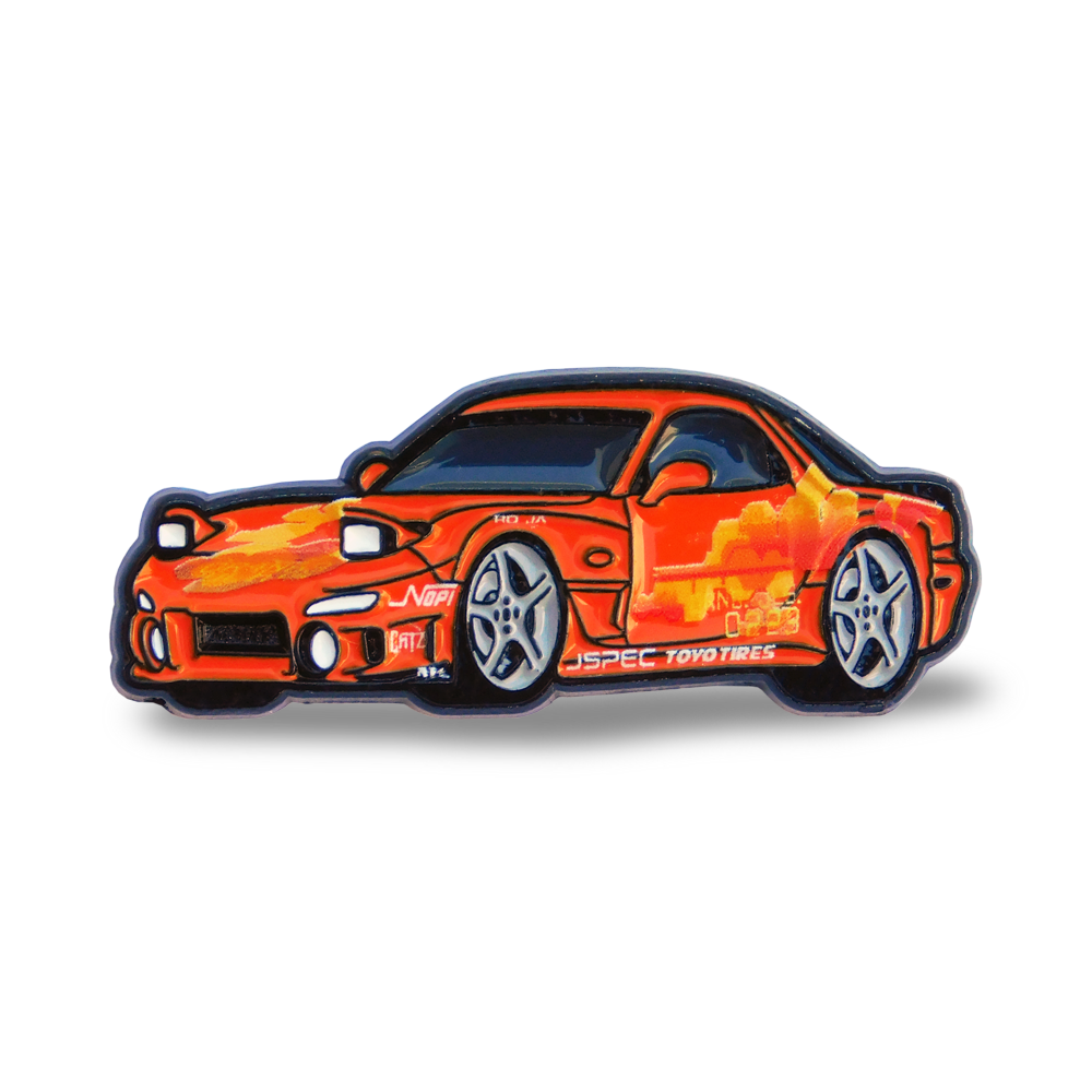 1993 Mazda RX-7 - Orange Julius | Cool Car Pins™
