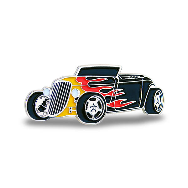 1933 Roadster Flame Convertible - Cool Car Pins™