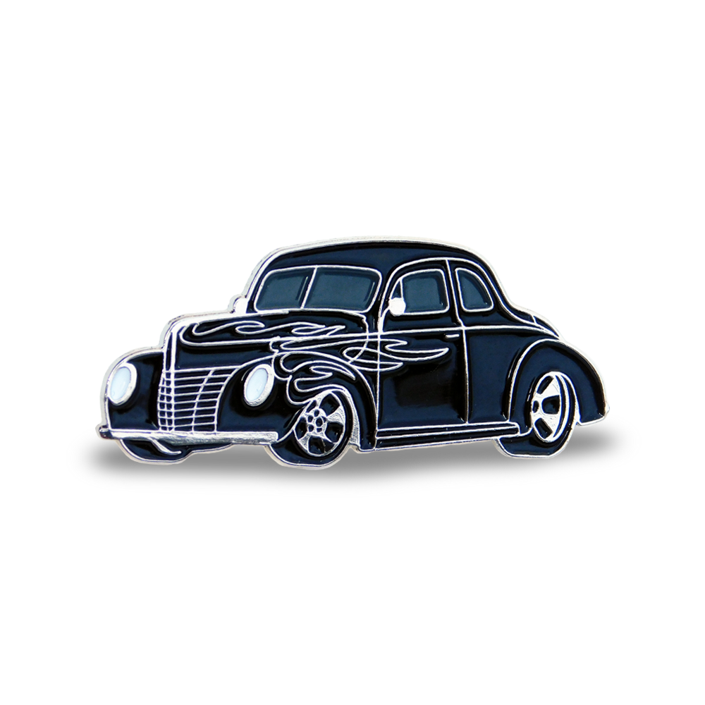 1940 Coupe Ghost Flames | Cool Car Pins™